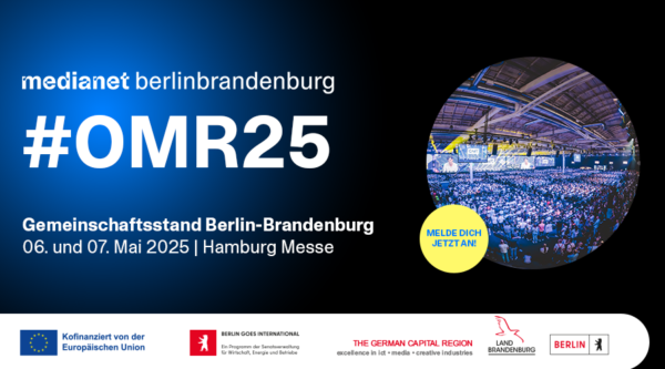 Berlin-Brandenburger Gemeinschaftsstand auf dem OMR Festival 2025