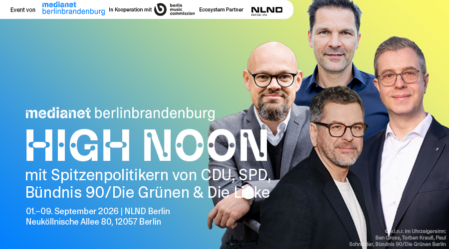 HIGH NOONs mit Spitzenpolitikern von CDU, SPD, Bündnis 90/Die Grünen & Die Linke